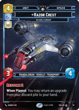 Razor Crest (67) - Reliable Gunship (67) [Organized Play Promos] - Fantasy Flight Games - Card Brawlers | Quebec | Canada |