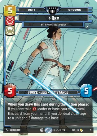 Rey (71) - With Palpatine's Power (71) [Organized Play Promos] - Fantasy Flight Games - Card Brawlers | Quebec | Canada |