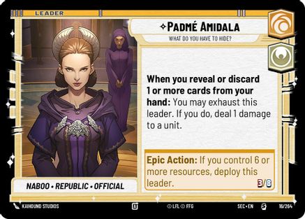 Padme Amidala (16/264) - What Do You Have to Hide? (16/264) [Secrets of Power] - Fantasy Flight Games - Card Brawlers | Quebec | Canada |
