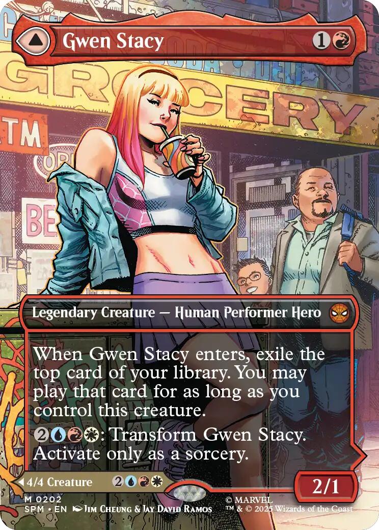 Gwen Stacy (0202) (Borderless) [Marvel's Spider-Man] - Magic: The Gathering - Card Brawlers | Quebec | Canada |