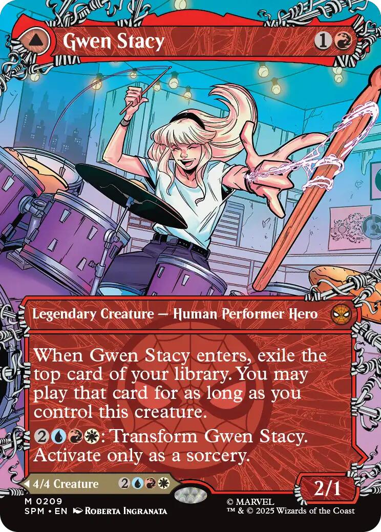Gwen Stacy (0209) (Borderless) [Marvel's Spider-Man] - Magic: The Gathering - Card Brawlers | Quebec | Canada |