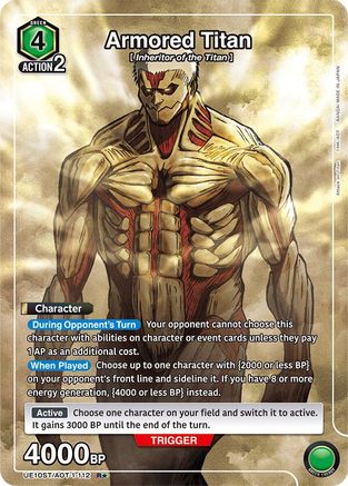 Armored Titan (R*) (UE10ST/AOT-1-112) - UE10ST Attack on Titan Starter Deck Foil - UE10ST: Attack on Titan Starter Deck - Card Brawlers | Quebec | Canada |