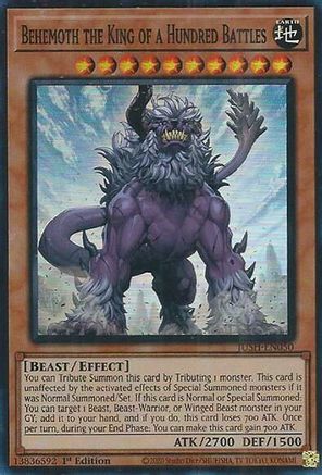 Behemoth the King of a Hundred Battles (Super Rare) [JUSH-EN050] Super Rare - Yu-Gi-Oh! - Card Brawlers | Quebec | Canada |