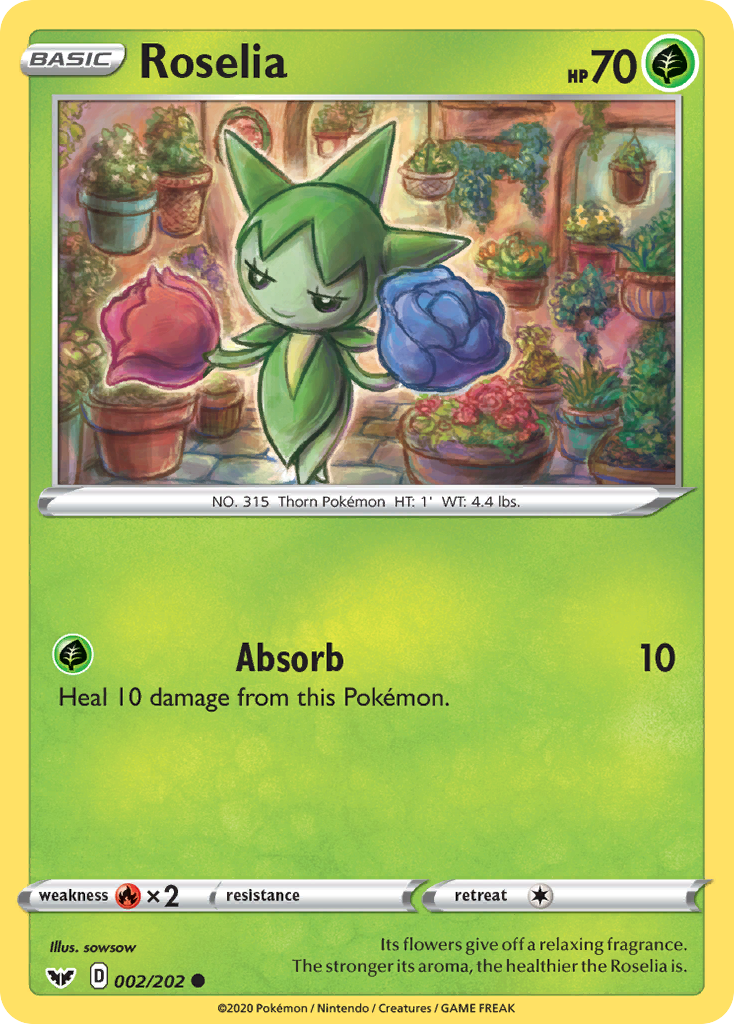 Roselia (002/202) [Sword & Shield: Base Set] - Pokémon - Card Brawlers | Quebec | Canada |