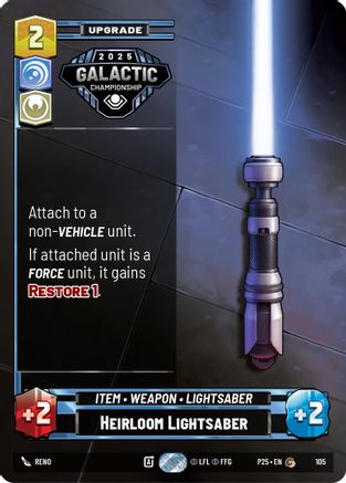 Heirloom Lightsaber (105) (105) [Organized Play Promos] - Fantasy Flight Games - Card Brawlers | Quebec | Canada |