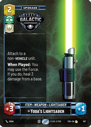 Yoda's Lightsaber (107) (107) [Organized Play Promos] - Fantasy Flight Games - Card Brawlers | Quebec | Canada |