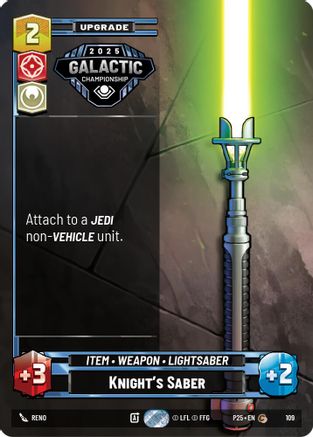 Knight's Saber (109) (109) [Organized Play Promos] - Fantasy Flight Games - Card Brawlers | Quebec | Canada |