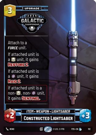 Constructed Lightsaber (112) (112) [Organized Play Promos] - Fantasy Flight Games - Card Brawlers | Quebec | Canada |