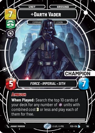 Darth Vader (114) - Commanding the First Legion (Champion) (114) [Organized Play Promos] - Fantasy Flight Games - Card Brawlers | Quebec | Canada |