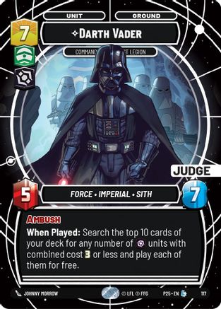 Darth Vader (117) - Commanding the First Legion (117) [Judge Promos] - Fantasy Flight Games - Card Brawlers | Quebec | Canada |