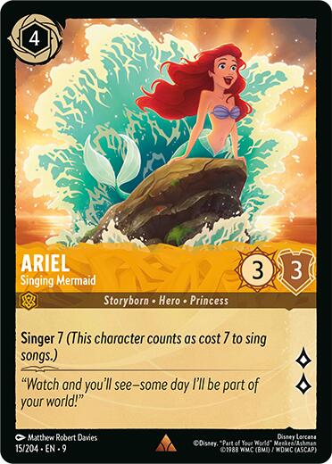 Ariel - Singing Mermaid (15/204) [Fabled] - Disney - Card Brawlers | Quebec | Canada |