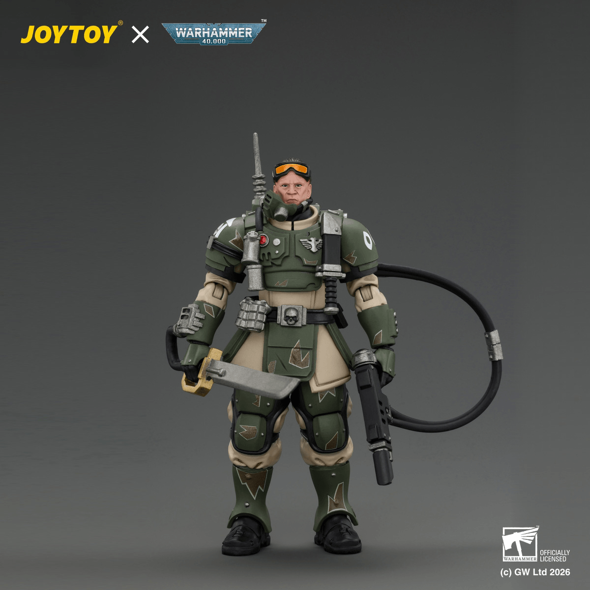 JOYTOY - Warhammer 40k - Astra Militarum - Kasrkin 7 with Hot-shot Laspistol and Power Sword - (PREORDER) October 30, 2026