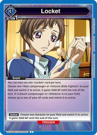 Locket (UEX03BT/CGH-2-037) - UEX03BT CODE GEASS Lelouch of the Rebellion Vol2 - UEX03BT: CODE GEASS: Lelouch of the Rebellion Vol.2 - Card Brawlers | Quebec | Canada |