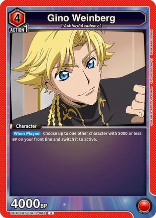 Gino Weinberg (068) (UEX03BT/CGH-2-068) - UEX03BT CODE GEASS Lelouch of the Rebellion Vol2