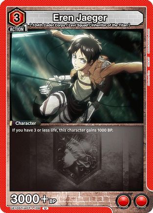 Eren Jaeger (106) (UE10ST/AOT-1-106) - UE10ST Attack on Titan Starter Deck - UE10ST: Attack on Titan Starter Deck - Card Brawlers | Quebec | Canada |