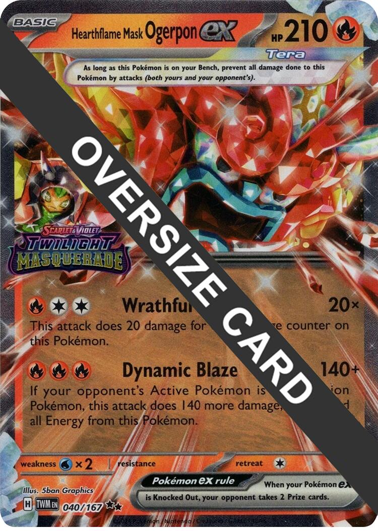 Hearthflame Mask Ogerpon ex (040/167) (Jumbo Card) [Scarlet & Violet: Twilight Masquerade] - Pokémon - Card Brawlers | Quebec | Canada |