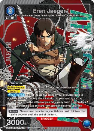 Eren Jaeger (027) (R*) (UE10BT/AOT-1-027) - UE10BT Attack on Titan Foil - UE10BT: Attack on Titan - Card Brawlers | Quebec | Canada |