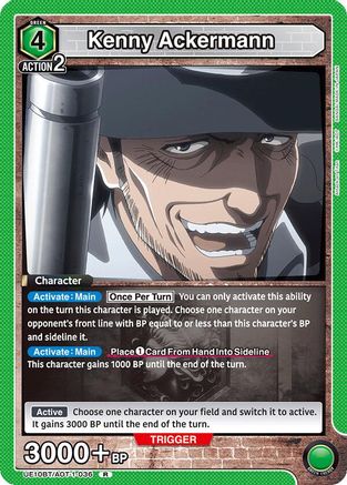 Kenny Ackermann (036) (UE10BT/AOT-1-036) - UE10BT Attack on Titan Foil - UE10BT: Attack on Titan - Card Brawlers | Quebec | Canada |