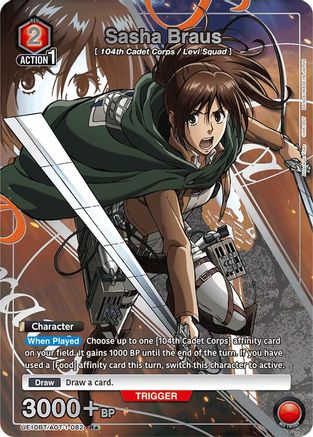 Sasha Braus (082) (R*) (UE10BT/AOT-1-082) - UE10BT Attack on Titan Foil - UE10BT: Attack on Titan - Card Brawlers | Quebec | Canada |