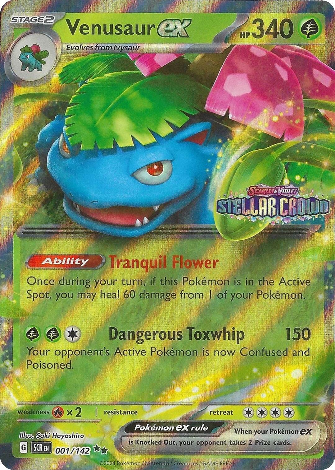 Venusaur ex (001/142) (Stellar Crown Stamp) [Miscellaneous Cards] - Pokémon - Card Brawlers | Quebec | Canada |