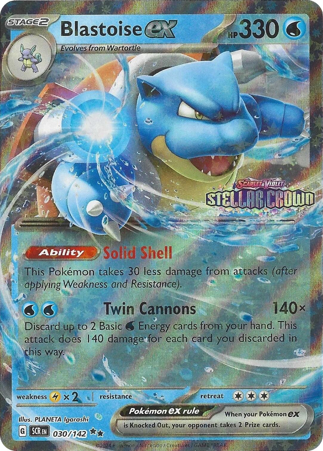 Blastoise ex (030/142) (Stellar Crown Stamp) [Miscellaneous Cards] - Pokémon - Card Brawlers | Quebec | Canada |