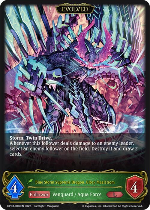 Blue Storm Supreme Dragon, Glory Maelstrom (Evolved) (CP03-002EN) [Cardfight!! Vanguard] - Bushiroad - Card Brawlers | Quebec | Canada |