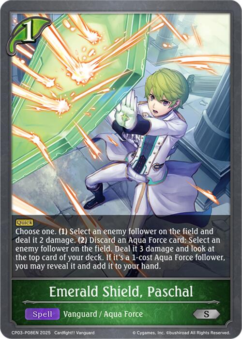 Emerald Shield, Paschal - P08EN (Foil) (CP03-P08EN) [Cardfight!! Vanguard] - Bushiroad - Card Brawlers | Quebec | Canada |