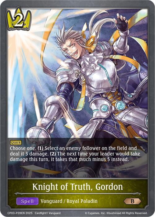 Knight of Truth, Gordon - P28EN (Foil) (CP03-P28EN) [Cardfight!! Vanguard] - Bushiroad - Card Brawlers | Quebec | Canada |