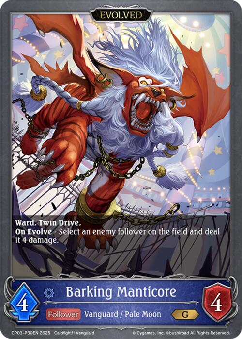 Barking Manticore - P30EN (Foil) (CP03-P30EN) [Cardfight!! Vanguard] - Bushiroad - Card Brawlers | Quebec | Canada |