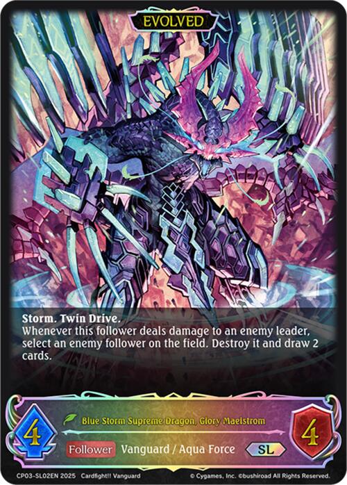 Blue Storm Supreme Dragon, Glory Maelstrom (Evolved) (CP03-SL02EN) [Cardfight!! Vanguard] - Bushiroad - Card Brawlers | Quebec | Canada |