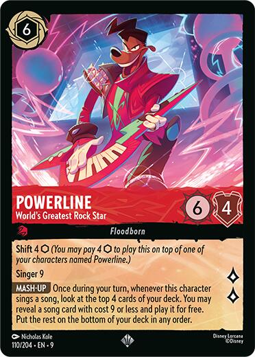 Powerline - World's Greatest Rock Star (110/204) [Fabled] - Disney - Card Brawlers | Quebec | Canada |