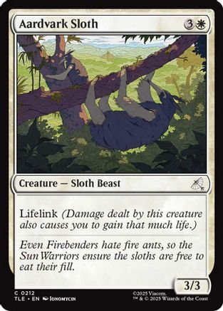 Aardvark Sloth [Avatar: The Last Airbender: Eternal-Legal] - Magic: The Gathering - Card Brawlers | Quebec | Canada |