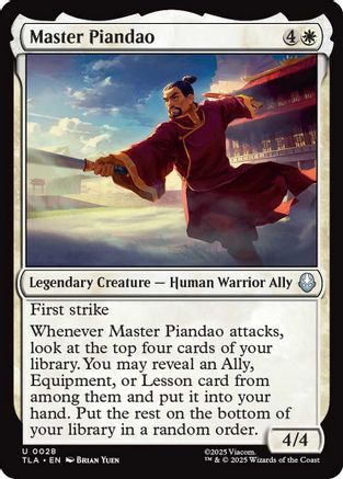 Master Piandao [Avatar: The Last Airbender] - Magic: The Gathering - Card Brawlers | Quebec | Canada |
