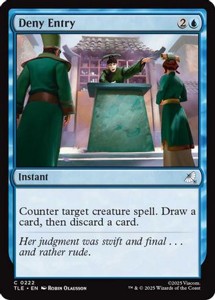 Deny Entry [Avatar: The Last Airbender: Eternal-Legal] - Magic: The Gathering - Card Brawlers | Quebec | Canada |