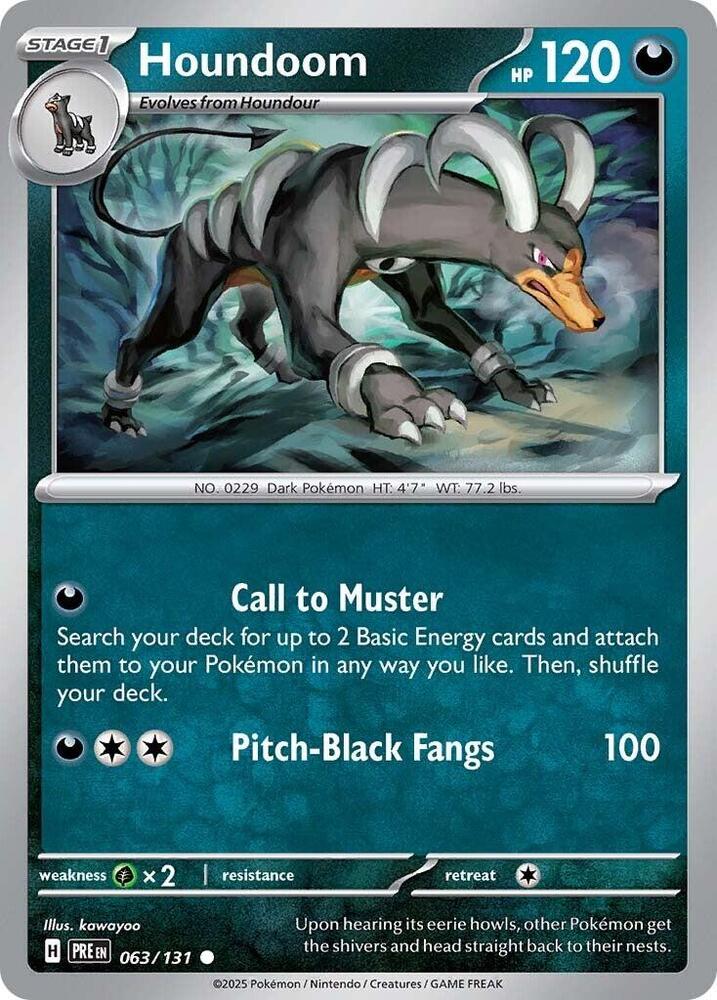 Houndoom (063/131) [Scarlet & Violet: Prismatic Evolutions] - Pokémon - Card Brawlers | Quebec | Canada |