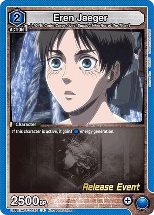 Eren Jaeger (026) (UEPR/AOT-1-026) - UE10BT Attack on Titan Release Event Cards - UE10BT: Attack on Titan Release Event Cards - Card Brawlers | Quebec | Canada |