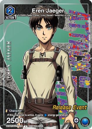 Eren Jaeger (Release Event Participation) (UEPR/AOT-1-026) - UE10BT Attack on Titan Release Event Cards