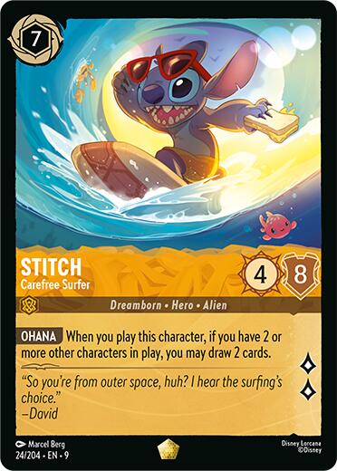 Stitch - Carefree Surfer (24/204) [Fabled] - Disney - Card Brawlers | Quebec | Canada |