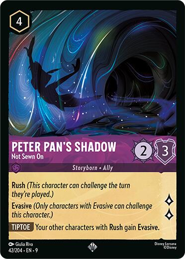 Peter Pan's Shadow - Not Sewn On (42/204) [Fabled] - Disney - Card Brawlers | Quebec | Canada |