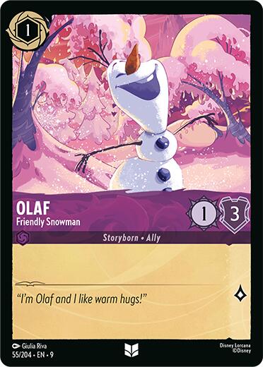 Olaf - Friendly Snowman (55/204) [Fabled] - Disney - Card Brawlers | Quebec | Canada |