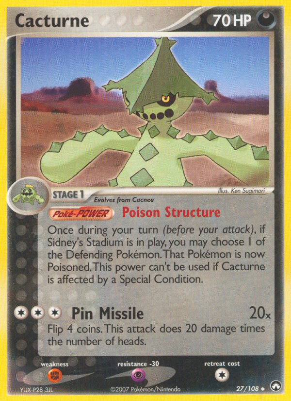Cacturne (27/108) [EX: Power Keepers] - Pokémon - Card Brawlers | Quebec | Canada |