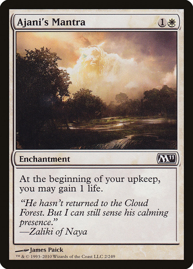 Ajani's Mantra [Magic 2011] - Magic: The Gathering - Card Brawlers | Quebec | Canada |