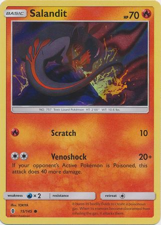 Salandit (15/145) (Collection Promo) [Sun & Moon: Guardians Rising] - Pokémon - Card Brawlers | Quebec | Canada |