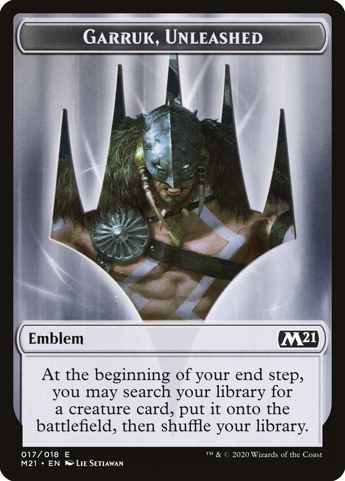 Garruk, Unleashed Emblem [Core Set 2021 Tokens] - Magic: The Gathering - Card Brawlers | Quebec | Canada |