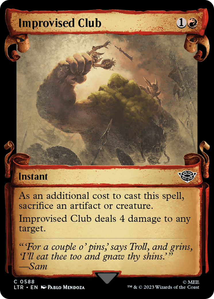 Improvised Club [The Lord of the Rings: Tales of Middle-Earth Showcase Scrolls] - Magic: The Gathering - Card Brawlers | Quebec | Canada |
