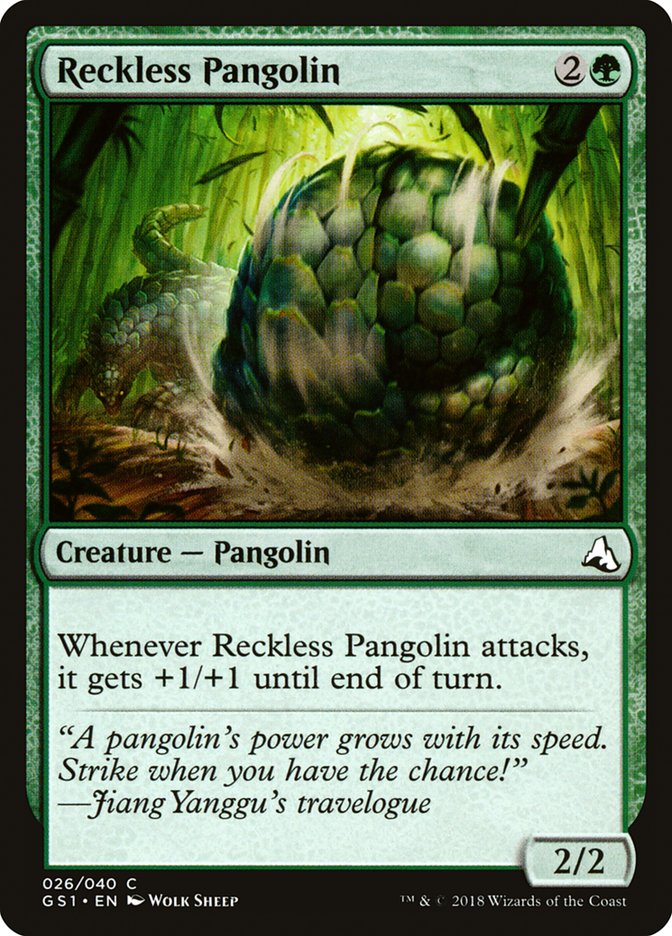 Reckless Pangolin [Global Series Jiang Yanggu & Mu Yanling] - Magic: The Gathering - Card Brawlers | Quebec | Canada |