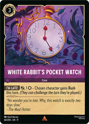 White Rabbit's Pocket Watch (66/204) [Fabled] - Disney - Card Brawlers | Quebec | Canada |