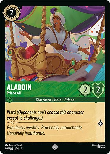 Aladdin - Prince Ali (92/204) [Fabled] - Disney - Card Brawlers | Quebec | Canada |
