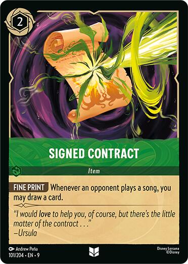 Signed Contract (101/204) [Fabled] - Disney - Card Brawlers | Quebec | Canada |