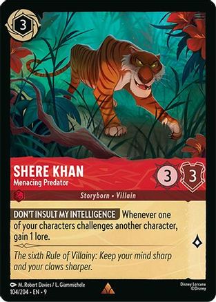 Shere Khan - Menacing Predator (104/204) [Fabled] - Disney - Card Brawlers | Quebec | Canada |